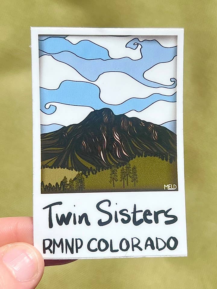Autocollant en vinyle durable résistant aux intempéries de Twin Sisters pour la vente par MELD Studio CO.