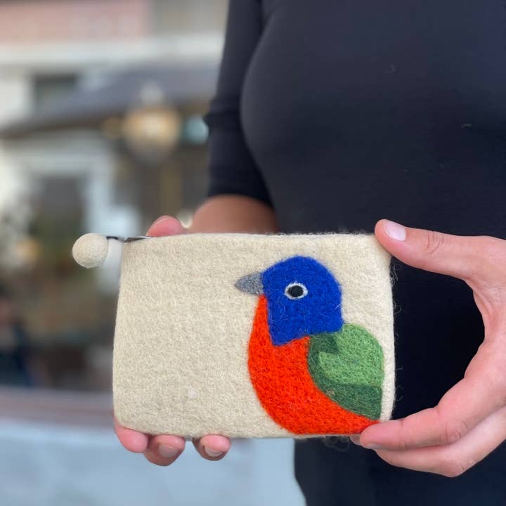 Women of the Cloud Forest - Wholesale Coin Purse - Unisex - Painted Bunting Felt Coin Purse1
