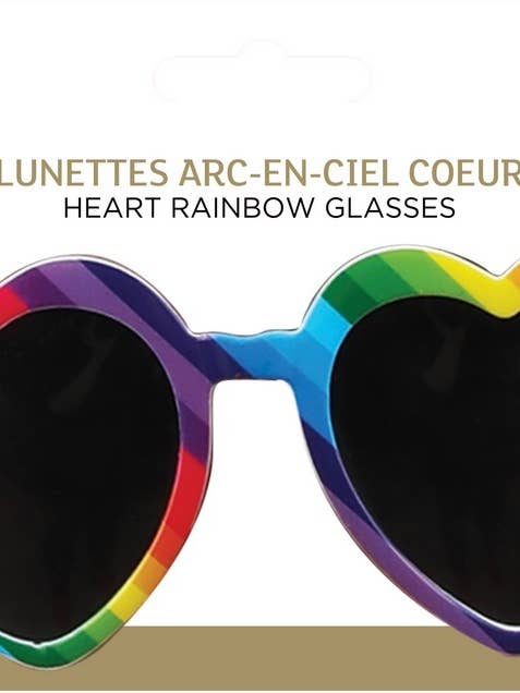 Rainbow Heart Glasses for wholesale by P'tit Clown