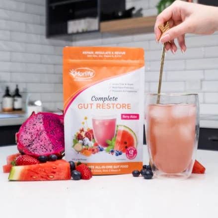 Morlife - Vendita all'ingrosso Proteine/superfood in polvere - Completo Gut Restore Berry Melon 200