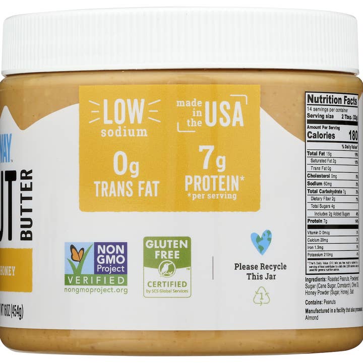 Natural Way – Manteiga de frutos secos por atacado – Manteiga de amendoim com mel feita com azeite1