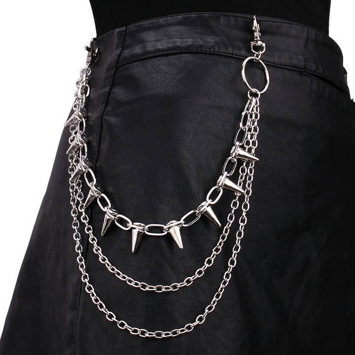 TYPE HIP HOP PUNK METAL RIVET MULTI-LAYER PANTS CHAIN_CWMM0677 for wholesale on Faire