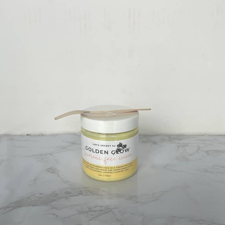 myrtleandflossie - Vente Crème hydratante pour le visage - Golden Glow - Crème hydratante pour le visage au curcuma+beurre de karité