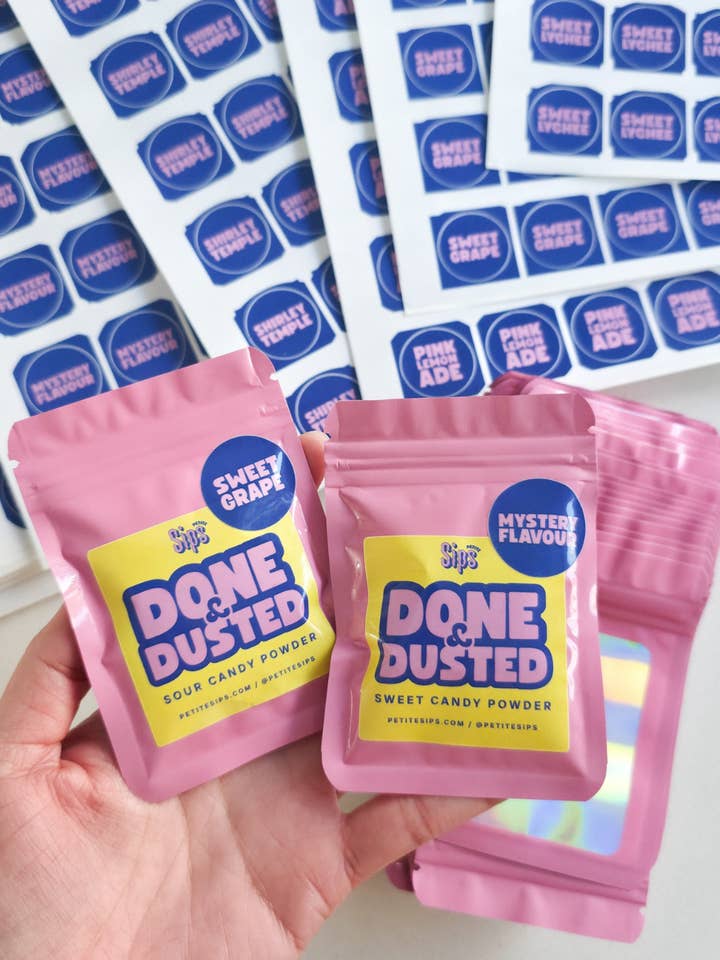 Poudre de bonbon sucrée et acidulée pour la vente par Petite Sips & Sweets