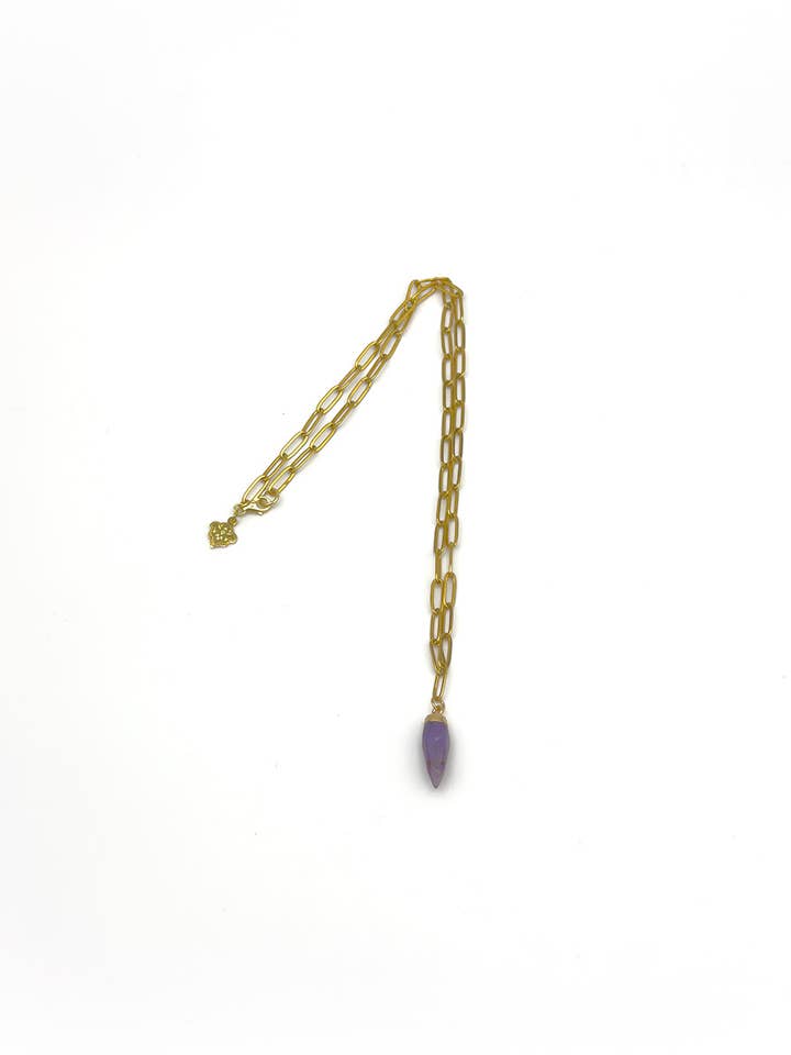 Kæde Pure Jewels Ametyst Papirclips for engroshandel hos samsara collection