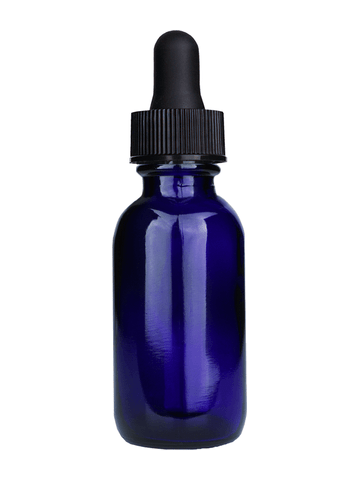 Best Bottles - Wholesale Essential Oil Holder - Boston Round Blue Bottle - 30ml (Multiple Dropper Colors)9