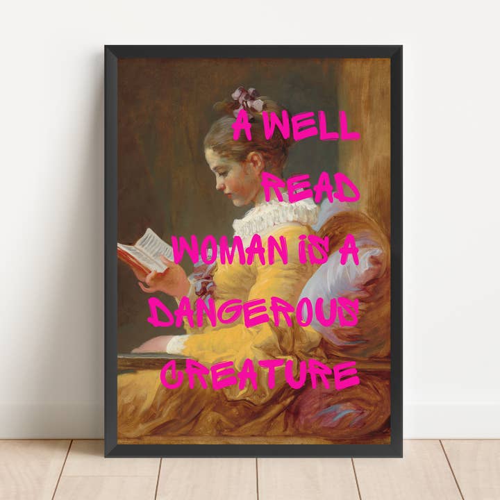 A Well Read Woman Poster for wholesale by EK Print and Design