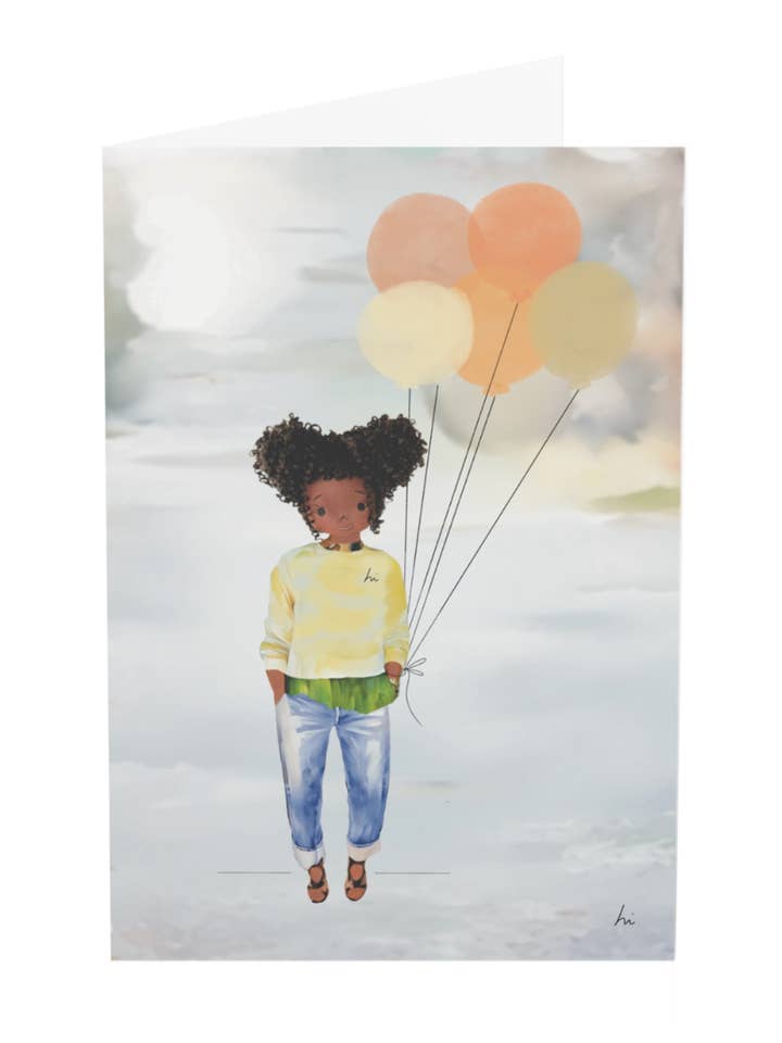 Sunshine & Balloons - HarperIman Greeting Card for wholesale by HarperIman and Co.