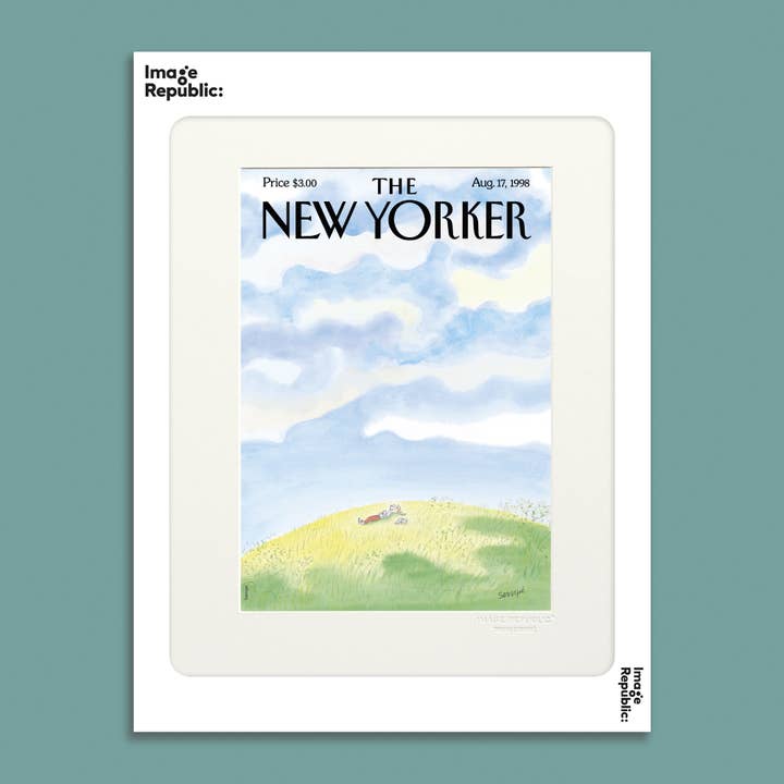 30 x 40 cm THE NEWYORKER 231 SEMPE WOMAN LAYING ON THE GRASS for wholesale by Image Republic