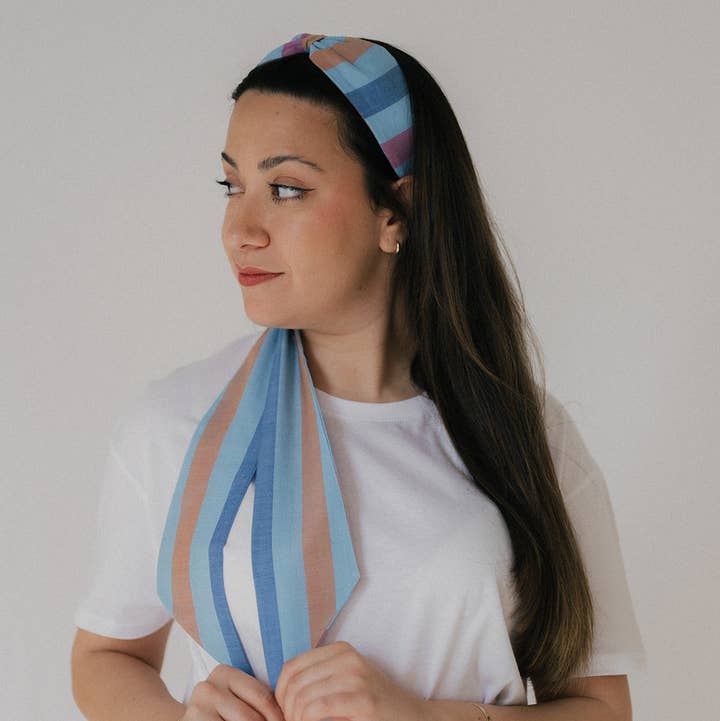 Nuevemi - Wholesale Fashion Headband - Women's - Headband - Vera Striped Knot Turban0