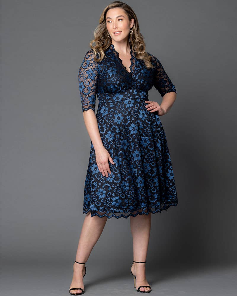 Kiyonna – Vestido - Mulher por atacado – Vestido de renda Mon Cherie - tamanho grande5