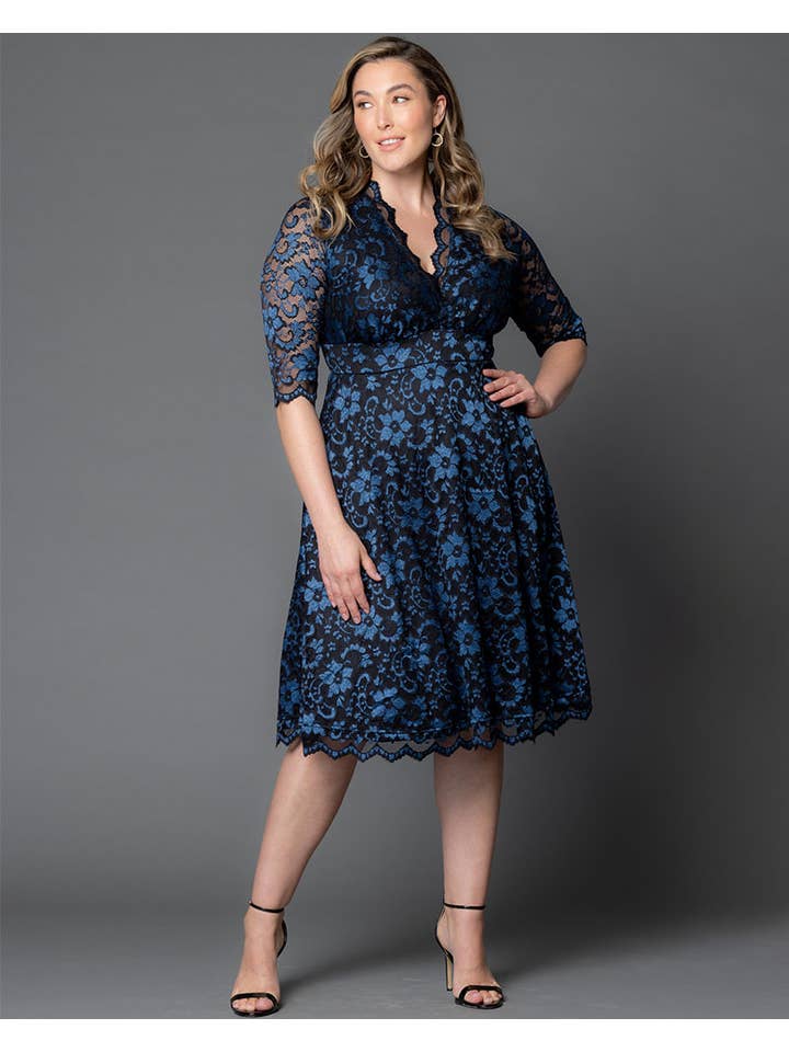 Kiyonna - Wholesale Dress - Women's - Mon Cherie Lace Dress - Plus Size5
