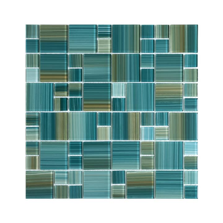 Série de Piscine Carrelage Mosaïque en Verre Versailles 4mm - 8 Pieds Carrés par Carton pour la vente par WS Tiles