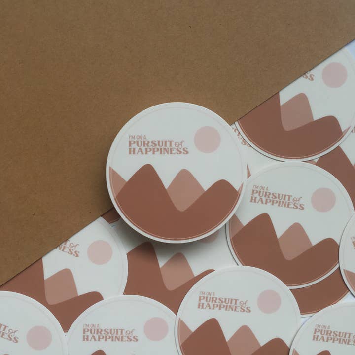 Pegatina Búsqueda de la felicidad para venta al por mayor de Happy Cam Designs