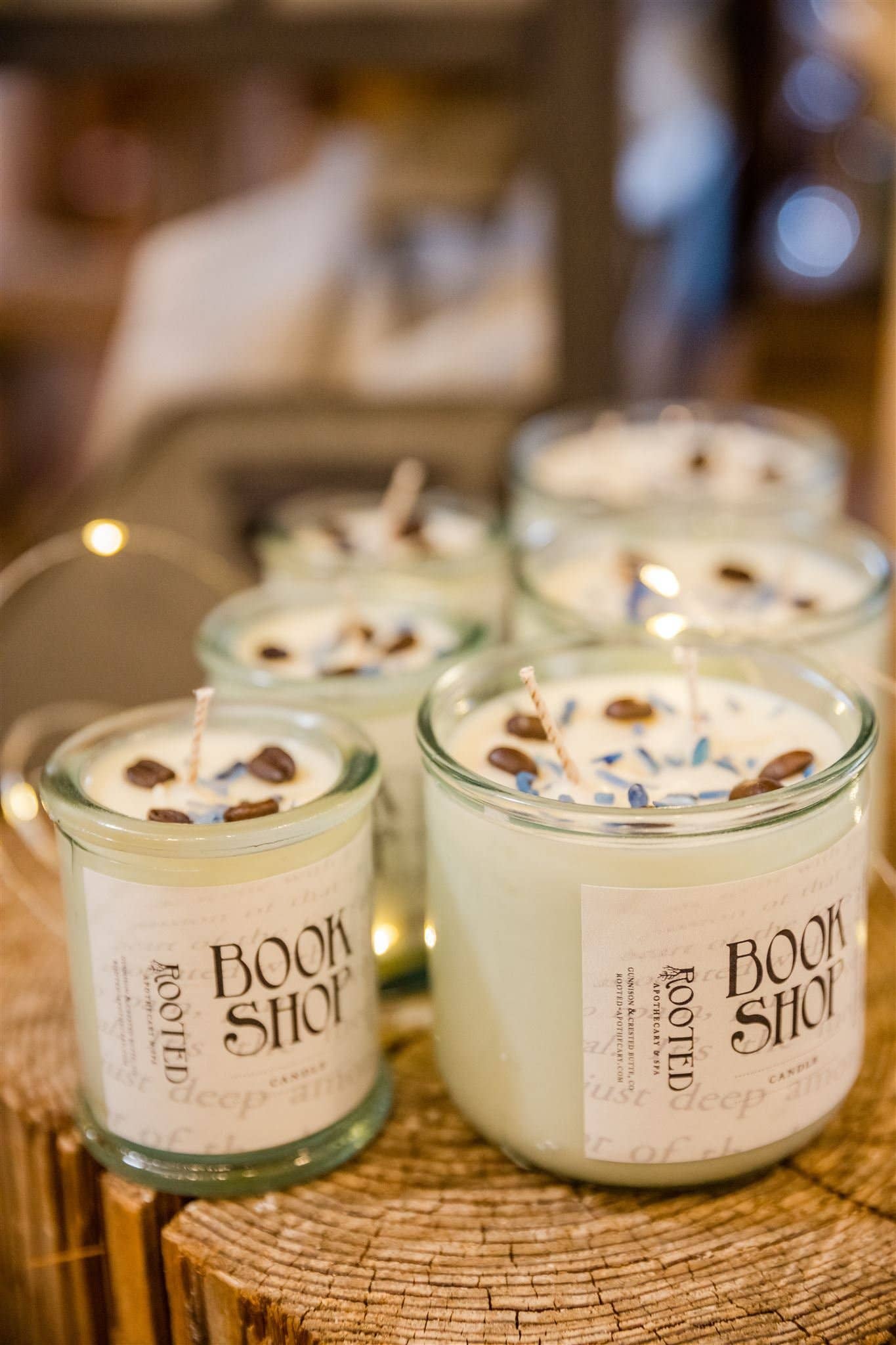 Rooted Apothecary - Wholesale Jar/Filled Candle - Book Shop Candle3