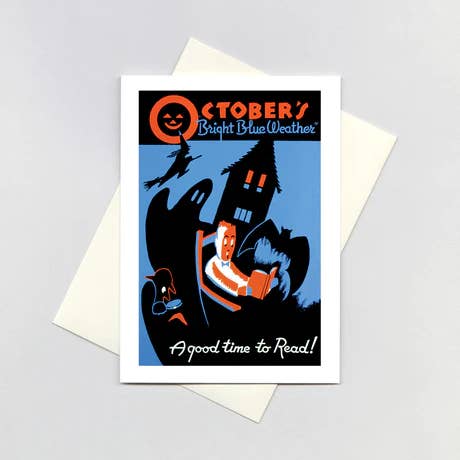 Halloween Reading - Halloween Card for wholesale by Laughing Elephant