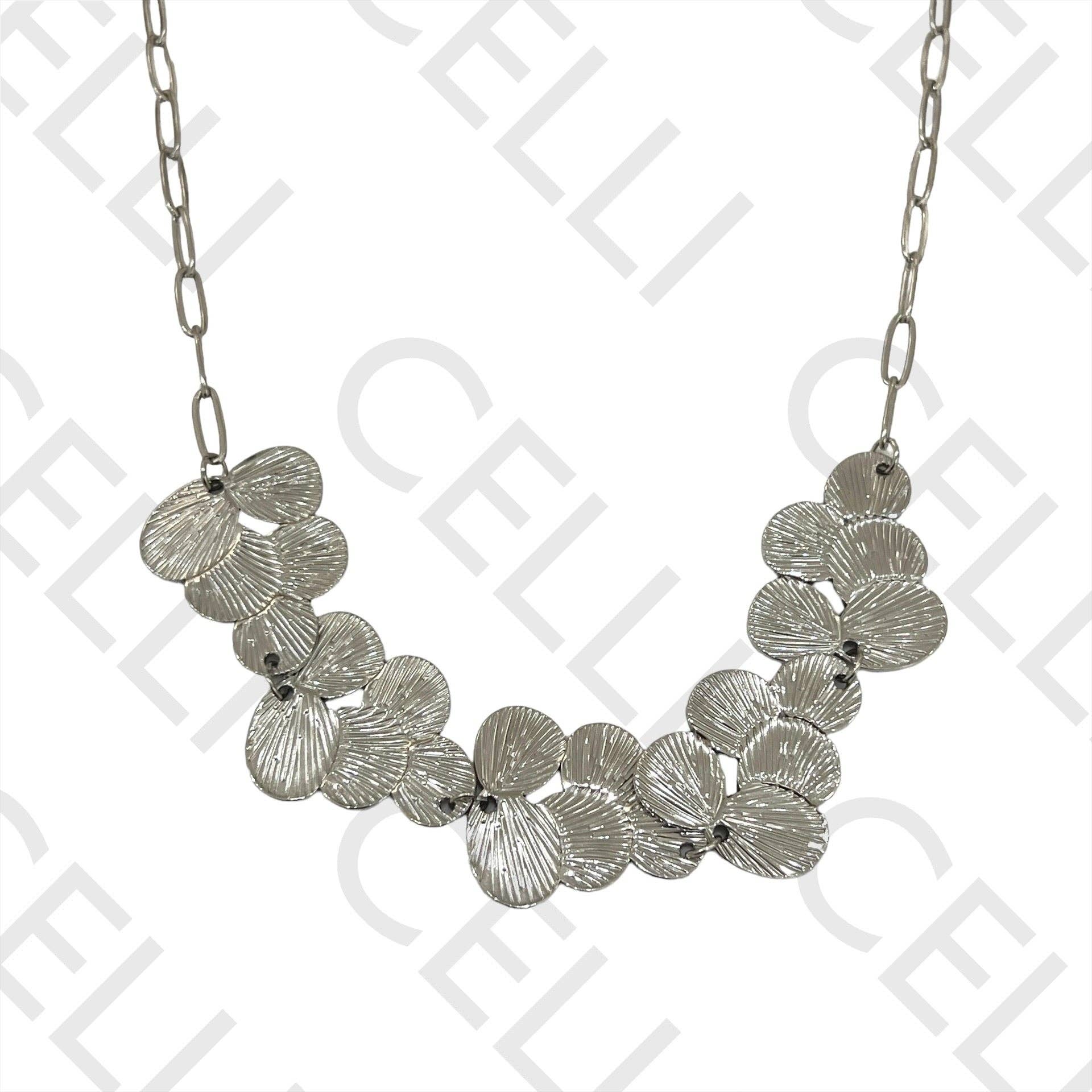 Celli Biju – wholesale Stora halsband – Stål halsband med lövdesign3