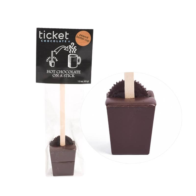 Ticket Chocolate - Wholesale Hot Cocoa Mix/Kit - Gourmet Hot Chocolate on a Stick – Single Serve (1.5 oz)5