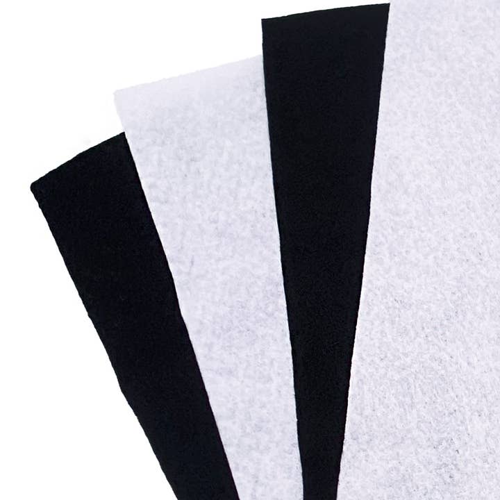 Angels Craft - Wholesale Craft supplies - Felt Sheet White & Black Sheet 4pc/pk2