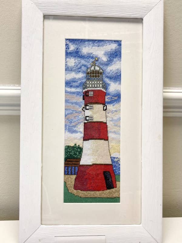 Plymouth Lighthouse Cross Stitch Kit for wholesale by Emma Louise Art Stitch