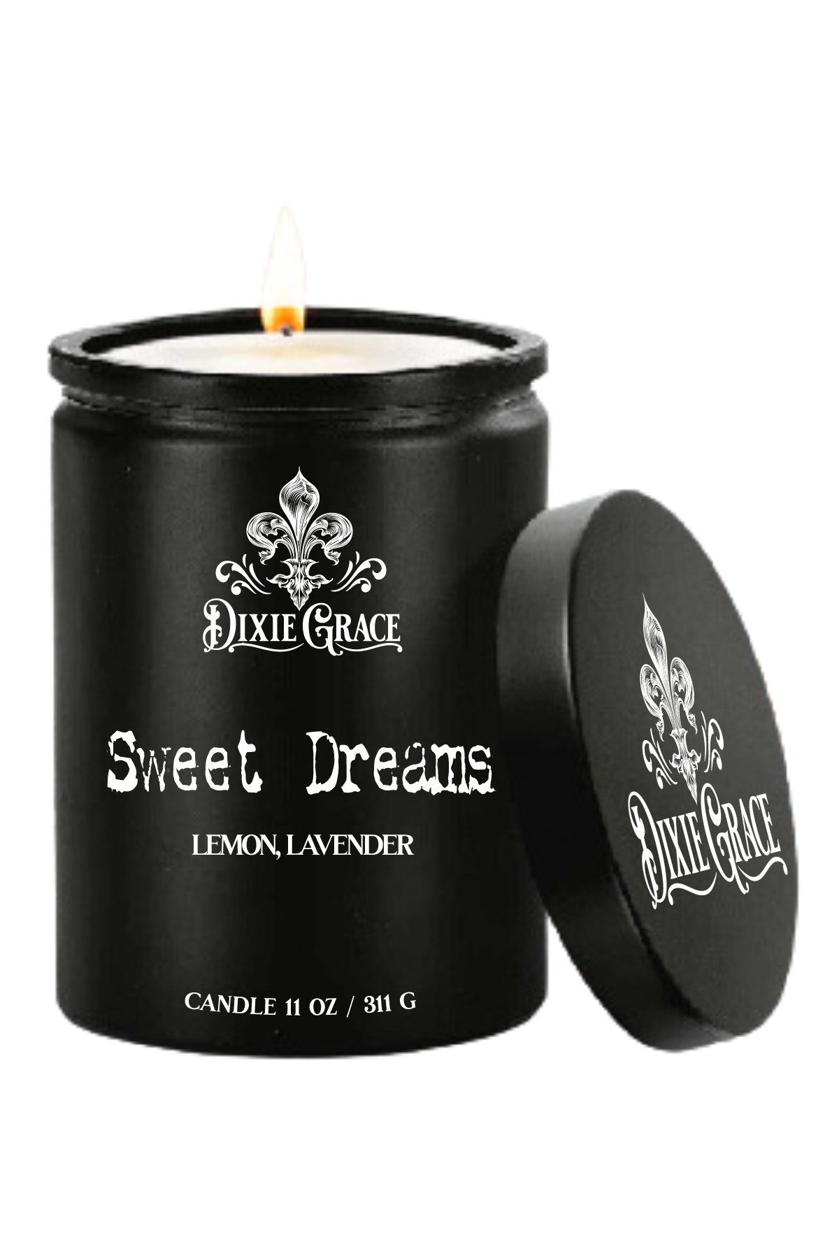 Dixie Grace - Wholesale Jar/Filled Candle - Sweet Dreams - 11 oz Glass Candle - Cotton Wick0
