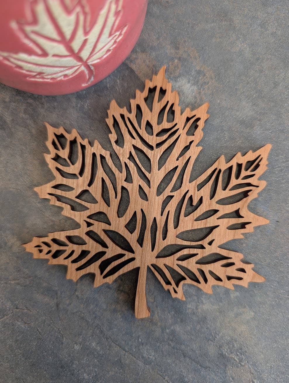 Foxwood Gifts Canada - Wholesale Coasters - Handmade Maple Leaf Coasters (Sold Singly, Bulk)1