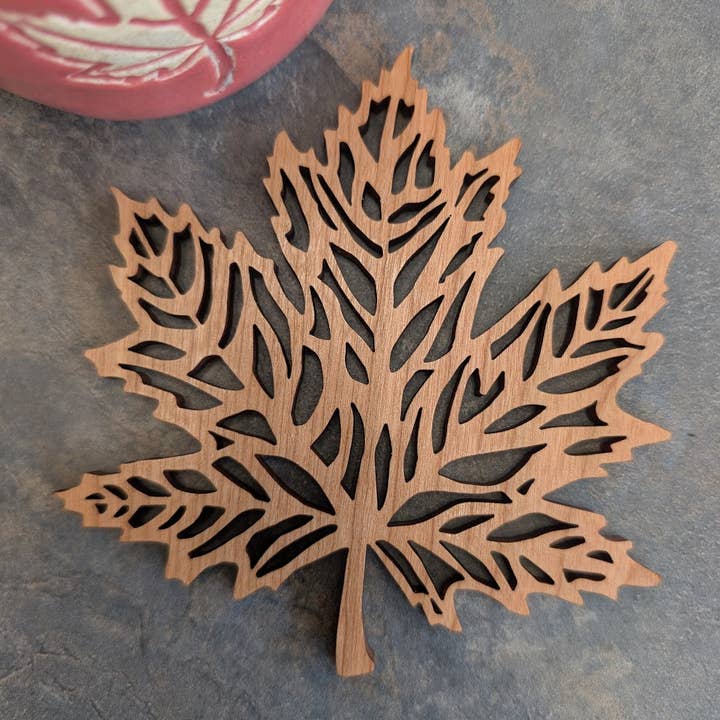 Foxwood Gifts Canada - Wholesale Coasters - Handmade Maple Leaf Coasters (Sold Singly, Bulk)2