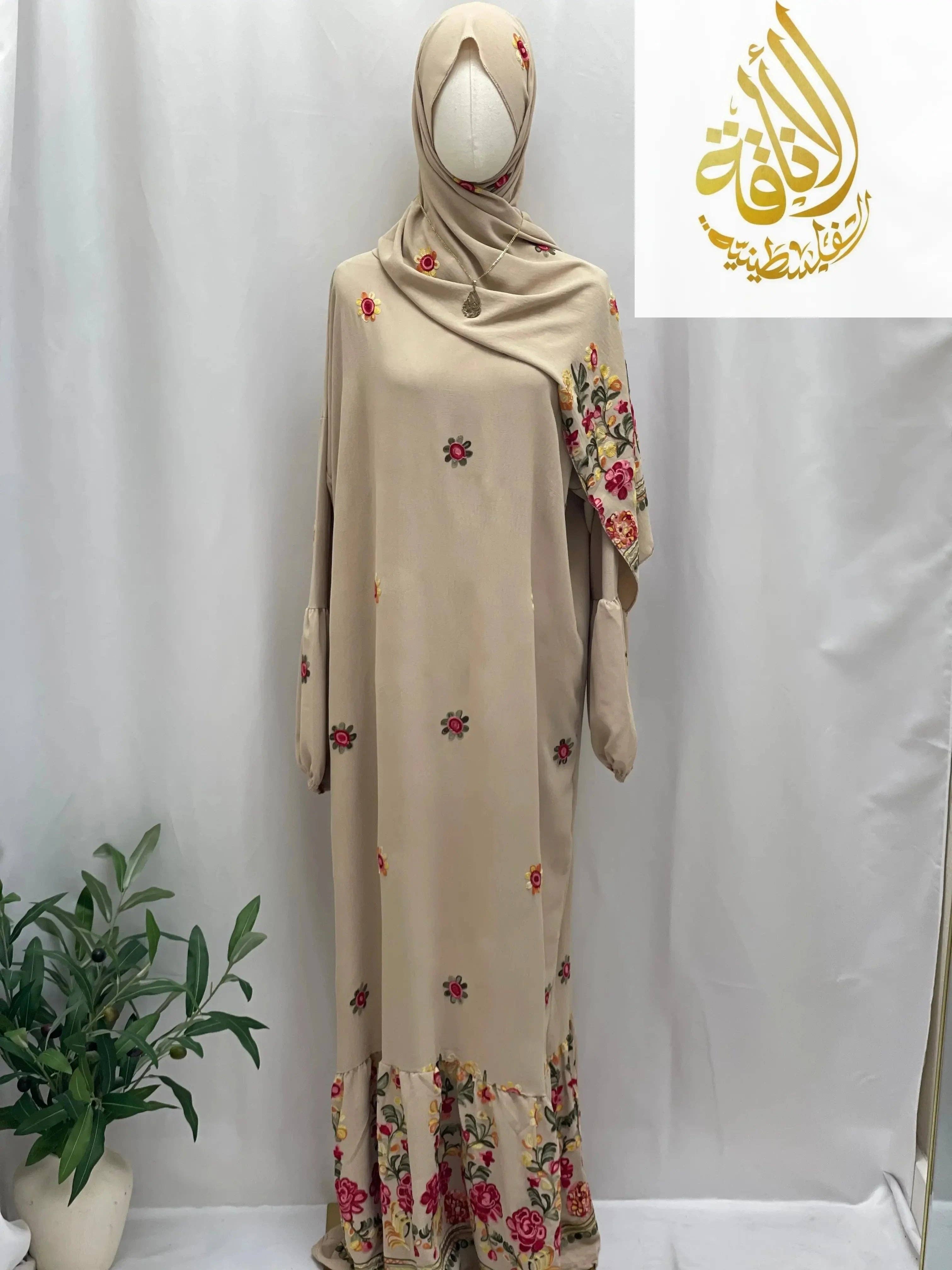 Palestinian Elegance - Wholesale Kaftan - Women's - Prayer Dress with Attached Hijab - Modesty & Comfort11
