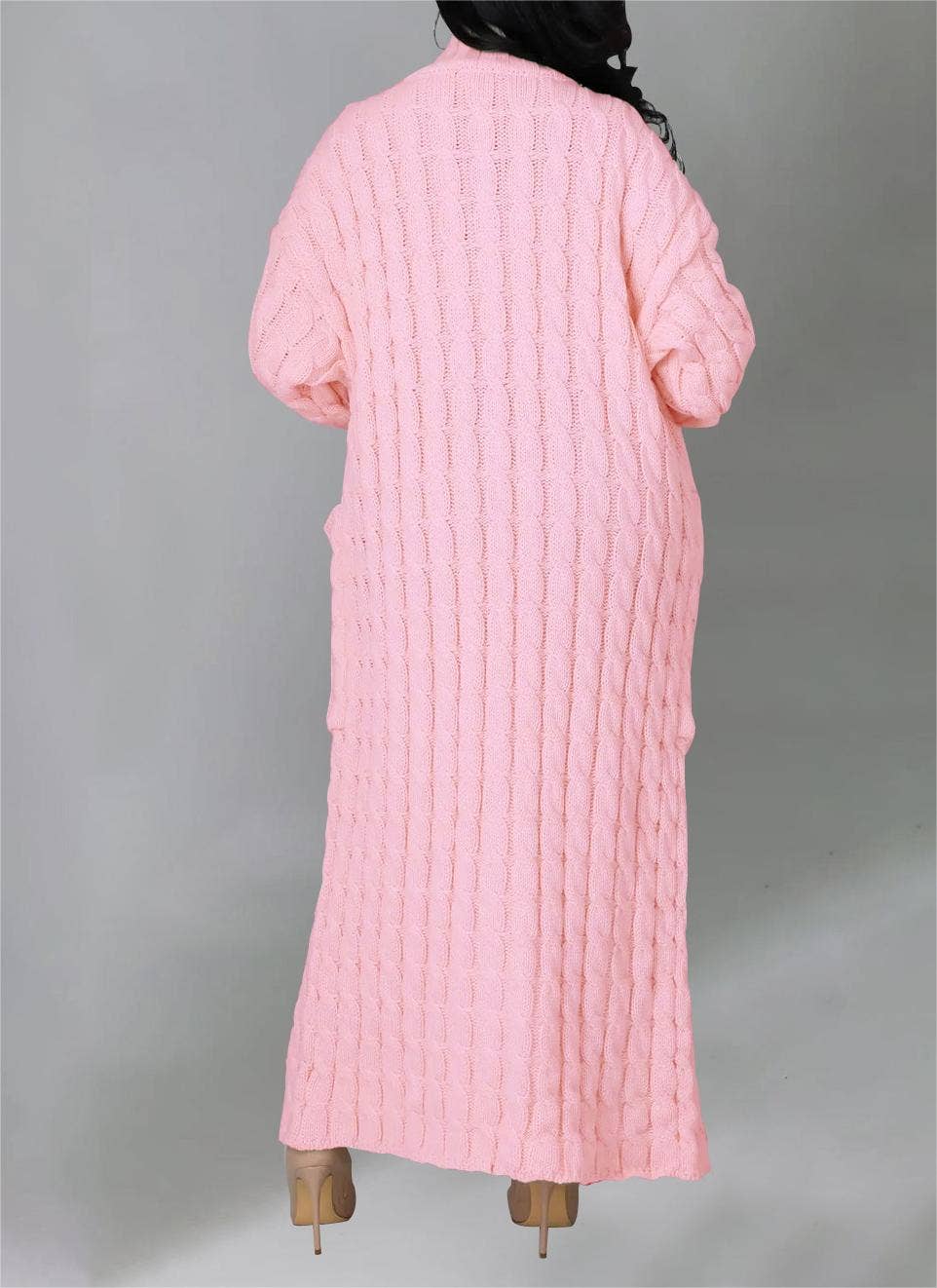 Rosa Clothing - Wholesale Cardigan - Women's - Multicolored Long coat knit cardigan10