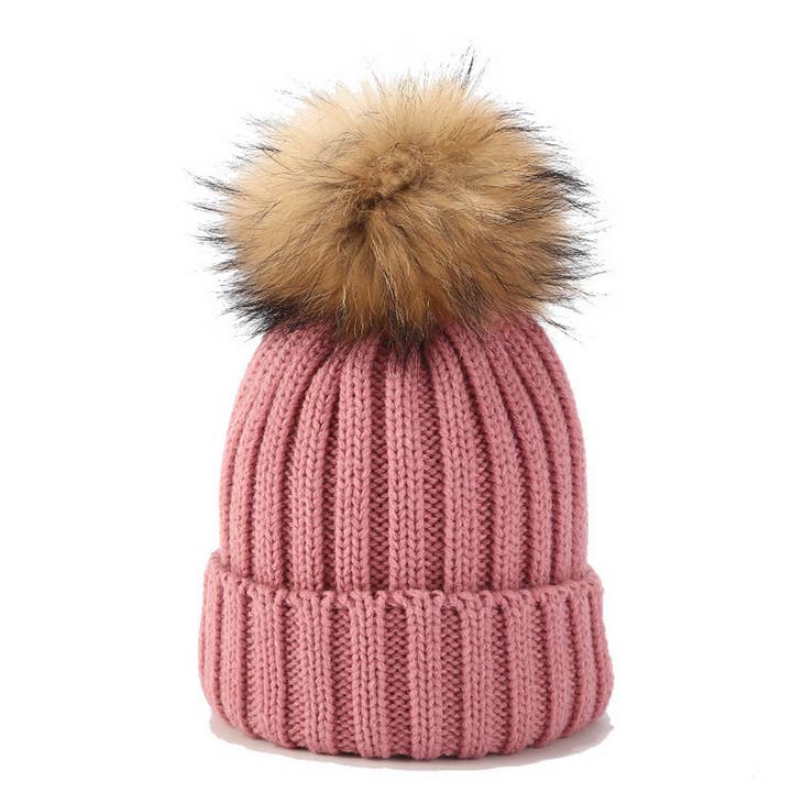 ACCITY - Wholesale Beanie - Women's - OUTDOOR WARM WOOL BALL KNITTED HAT_CWAH157715