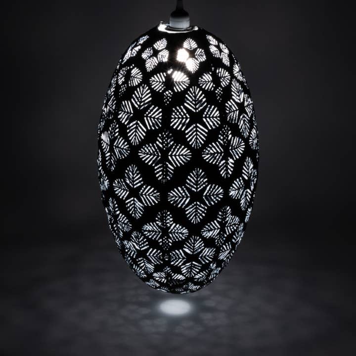 Allsop Home & Garden – Engroshandel Udendørs/havelampe – Stella Nova Udendørs Pendellys - Geo Palm 22" Midnat4