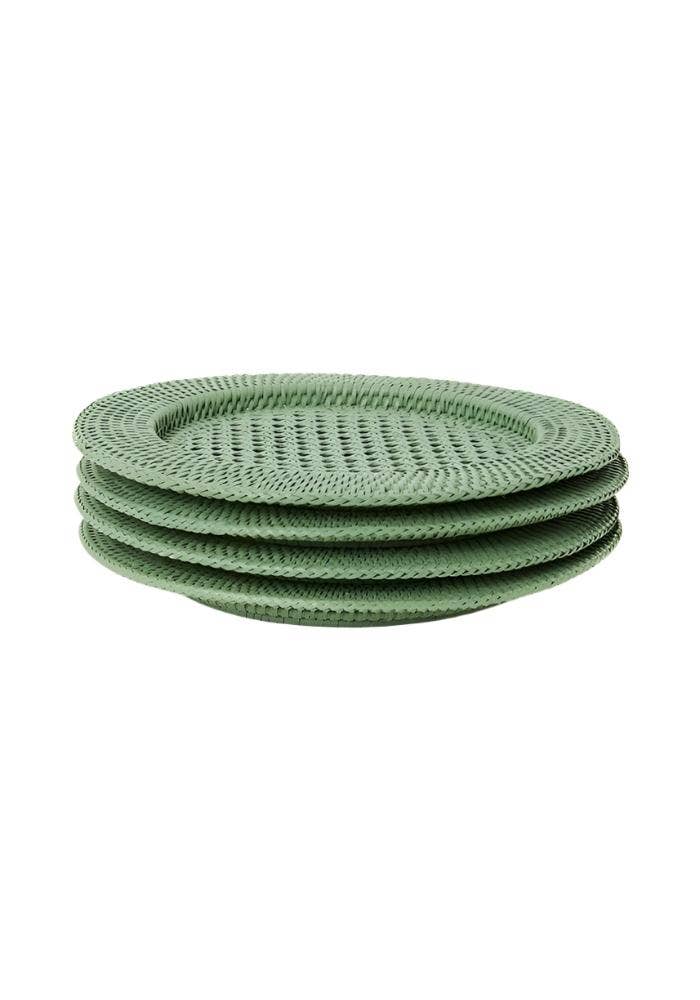 Madame Smart Ltd - Wholesale Charger Plate - Harbour Island Round Rattan Charger Green  - Set of 47