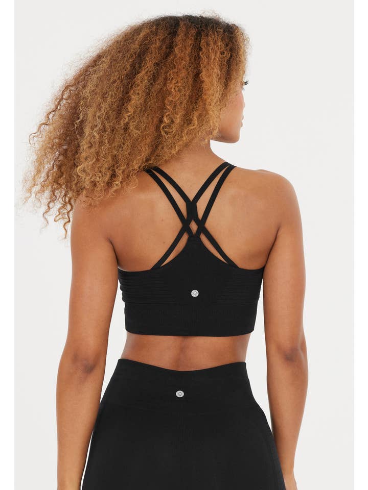 YUMAN - Wholesale Sports Bra - Women's - Athlecia Foan Seamless Comfort Sports Bra, Black