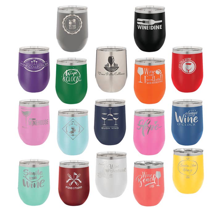 12 oz Stemless Wine Tumbler for wholesale by Rocken JV Design