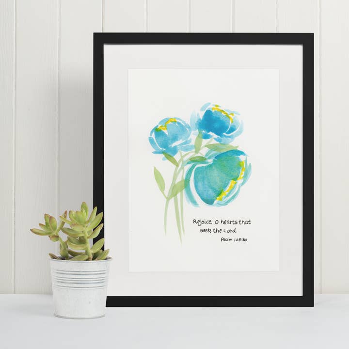 Psalm 105:3b Watercolor Illustration for wholesale by Mary Reichter