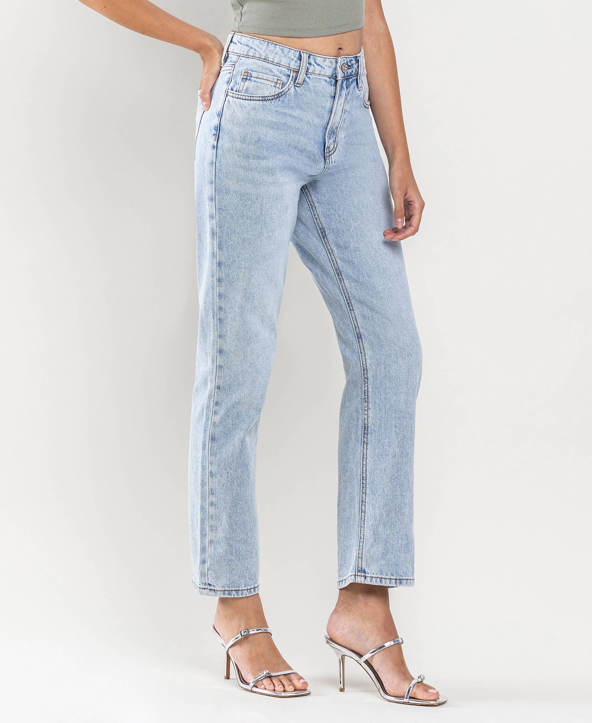 SUSTAINABILITY HIGH RISE ANKLE STRAIGHT JEANS LV1131 for wholesale on Faire6