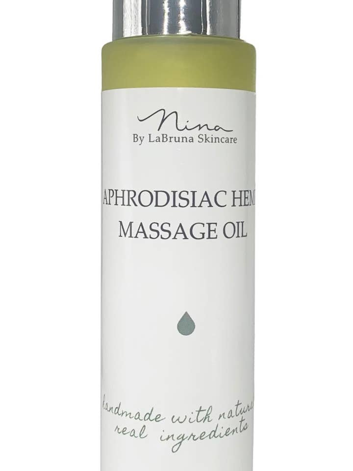 Huile de massage de chanvre aphrodisiaque pour la vente par LaBruna Skincare