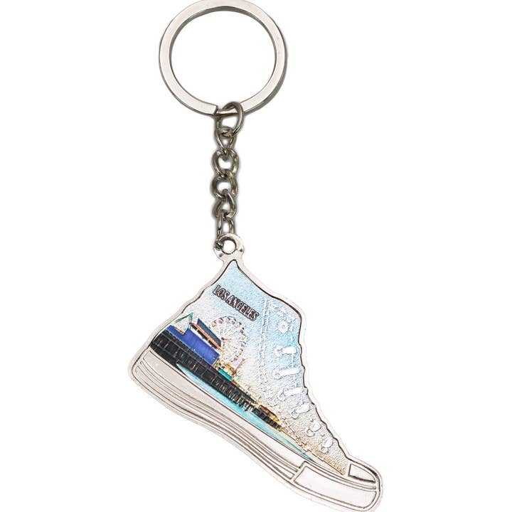 Cap Zone – wholesale Nyckelring - Unisex – Sneakers Los Angeles Cityscapes Nyckelring i metall - 12 st
