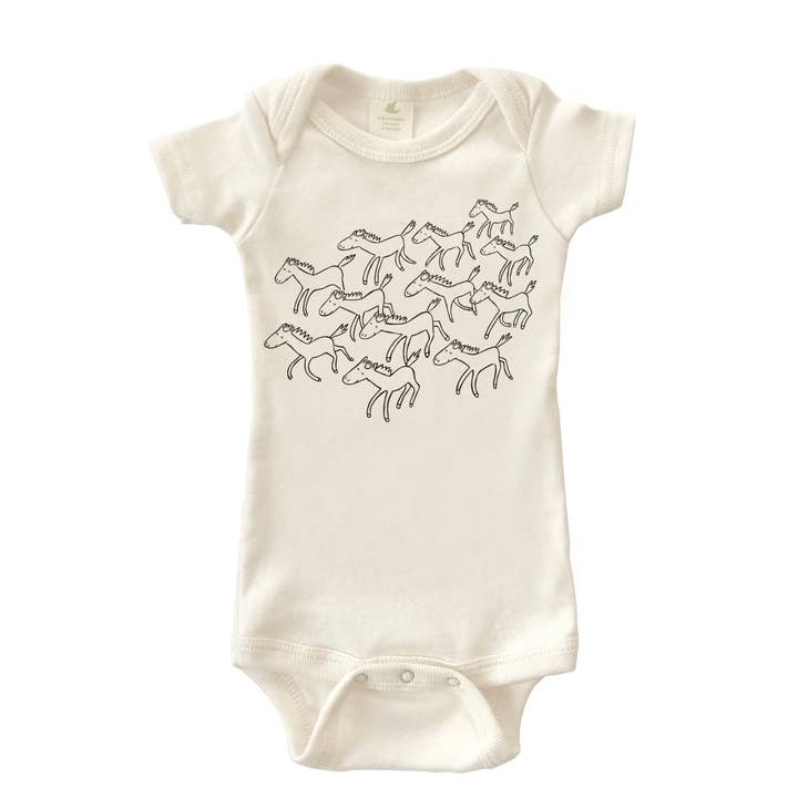 Horses Onesie - Short Sleeves for wholesale by JOAN RAMONE