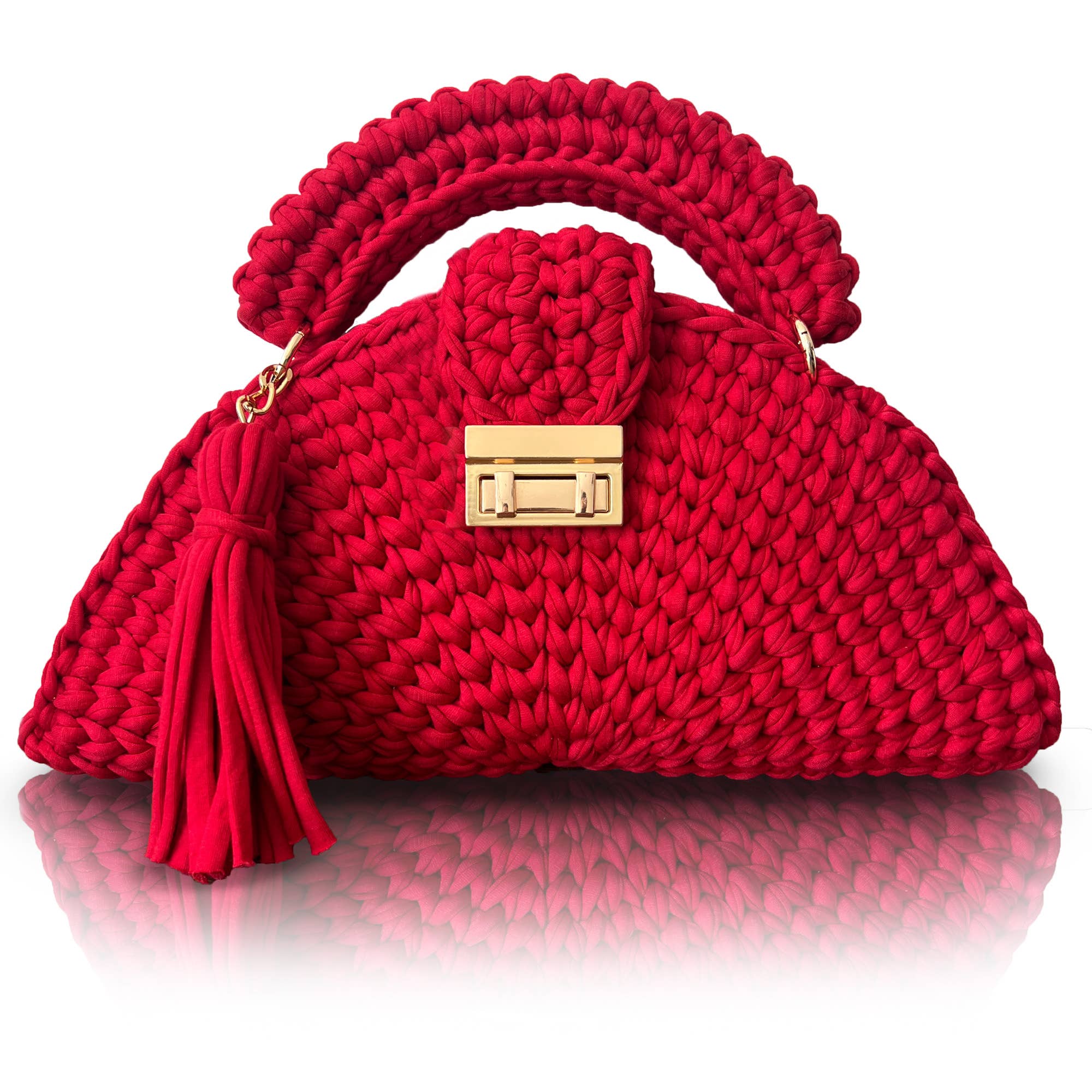 CHQEL - Wholesale Top Handle Bag - Women's - CHQEL Round Clutch Bag for Women, Handmade Crochet Purse  8