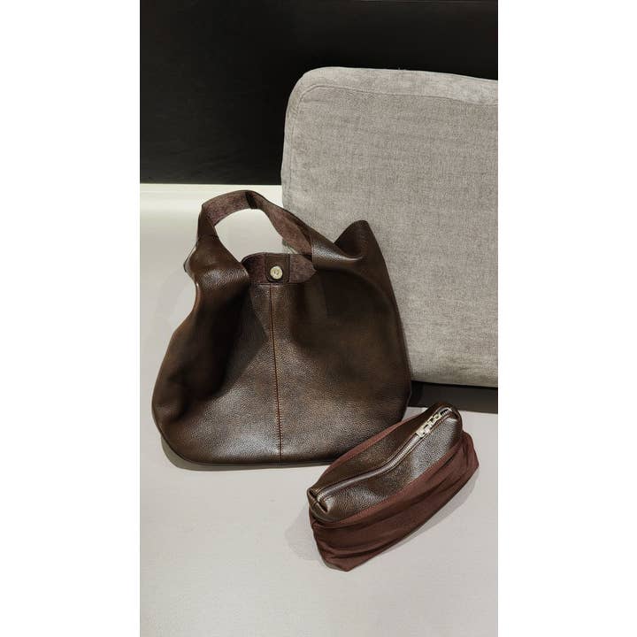 Sook Stainable - Wholesale Tote Bag - Women's - Grain leather simplistic tote bag 3