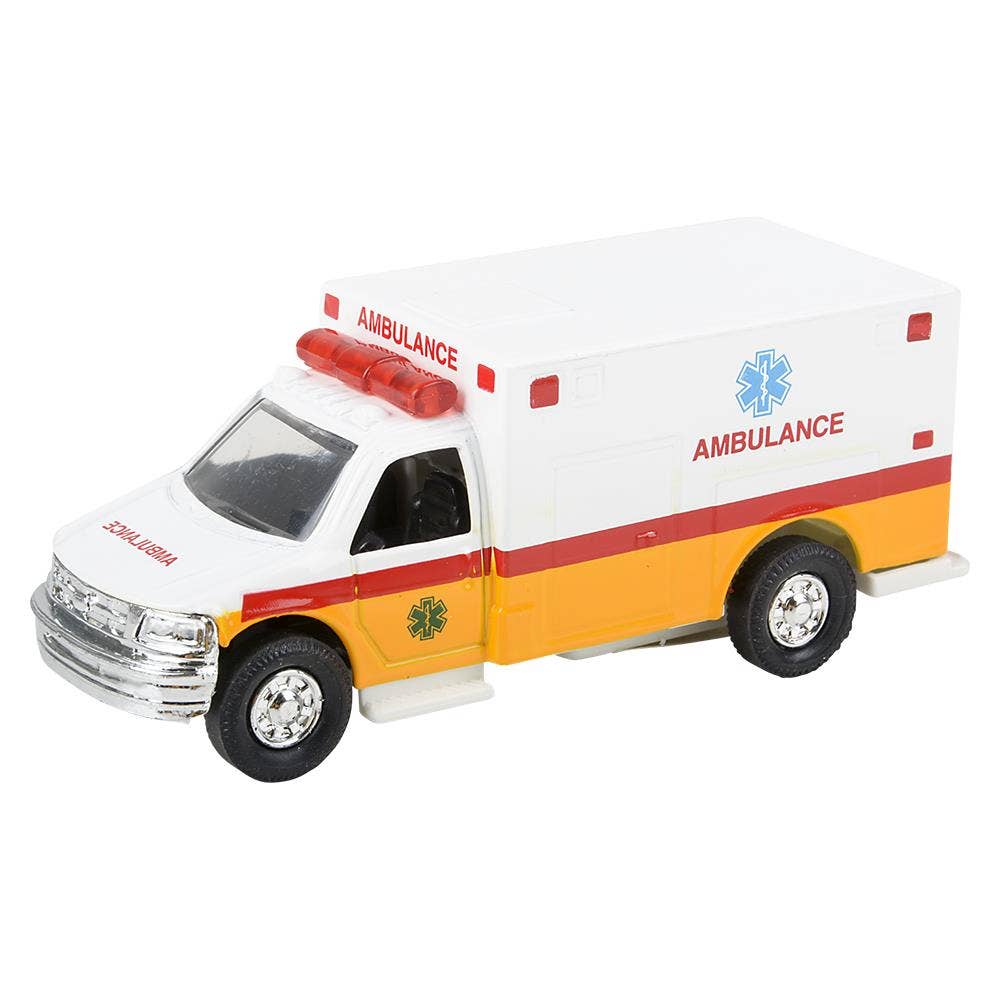 The Toy Network - Wholesale Toy Car/Truck - Kids - 5" Diecast Pull Back Rescue Ambulance3