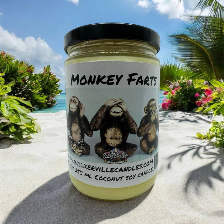 Walkerville Candles - Wholesale Jar/filled candle - Monkey Farts Eco-friendly 12 oz Coconut Soy Candle5