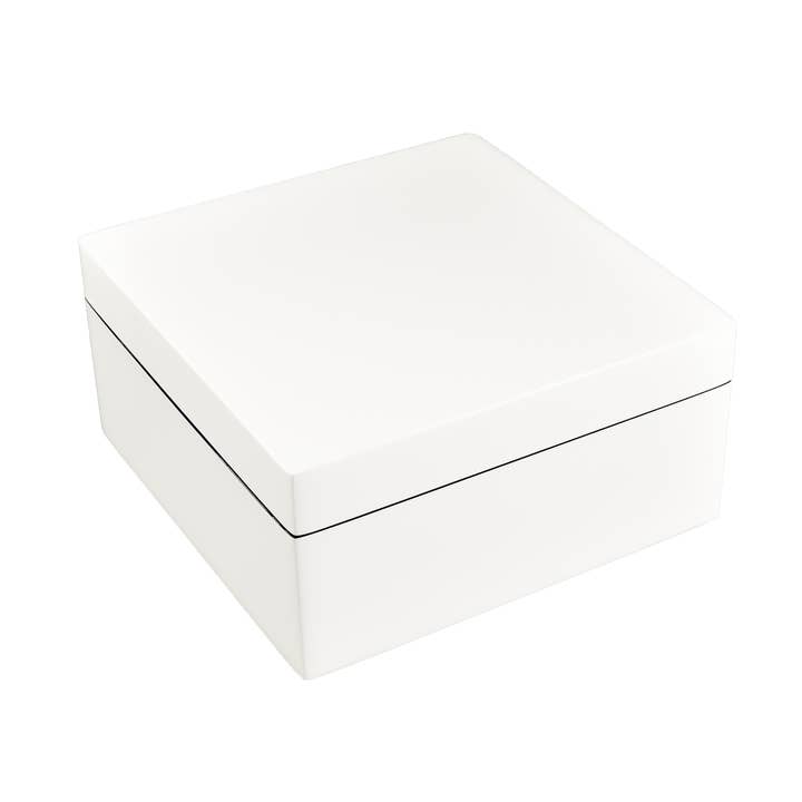 Pacific Connections – Engroshandel Pynteæske – All White - Hængslet kasse - PL-101W