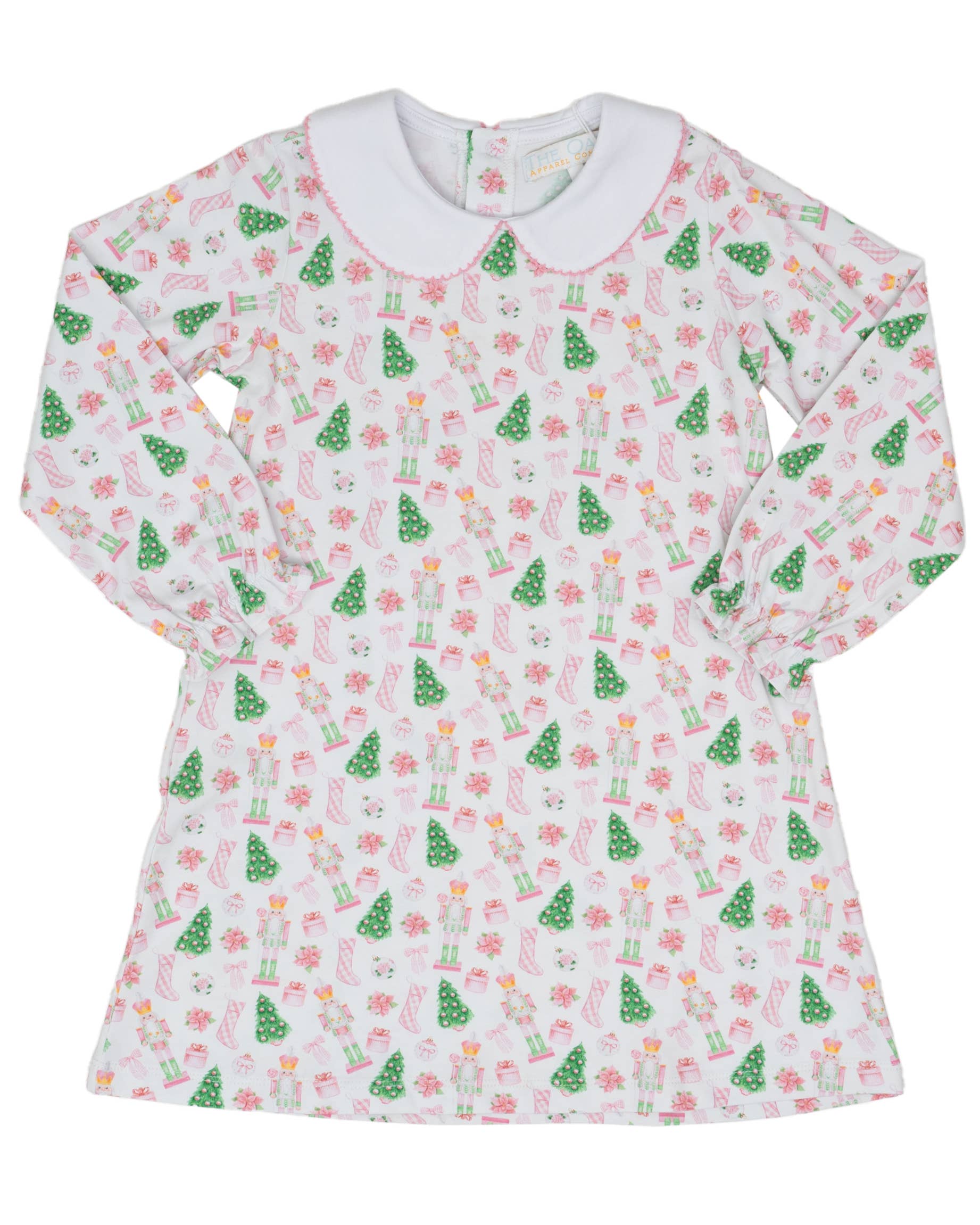 The Oaks Apparel Company - Wholesale Dress - Kids - Presley Kait Preppy Christmas Long Sleeve Dress