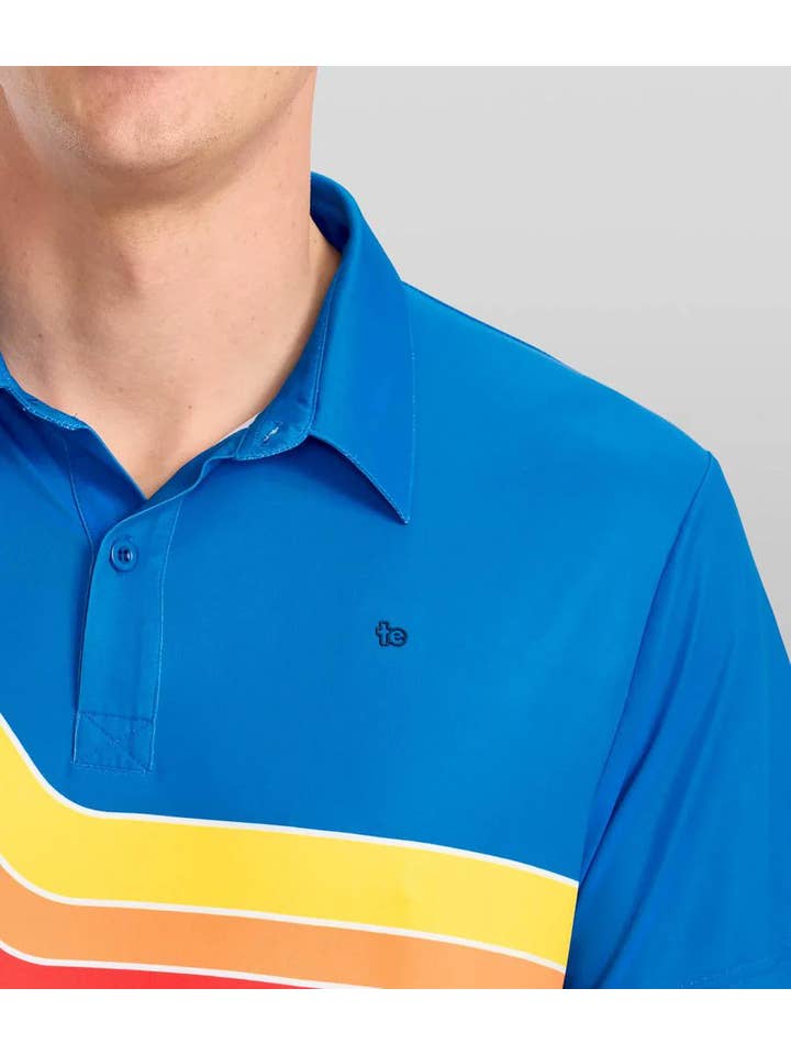 Tipsy Elves - Wholesale Polo - Men's - Surfside Slice Golf Polo Shirt - Men's Retro Golf Apparel