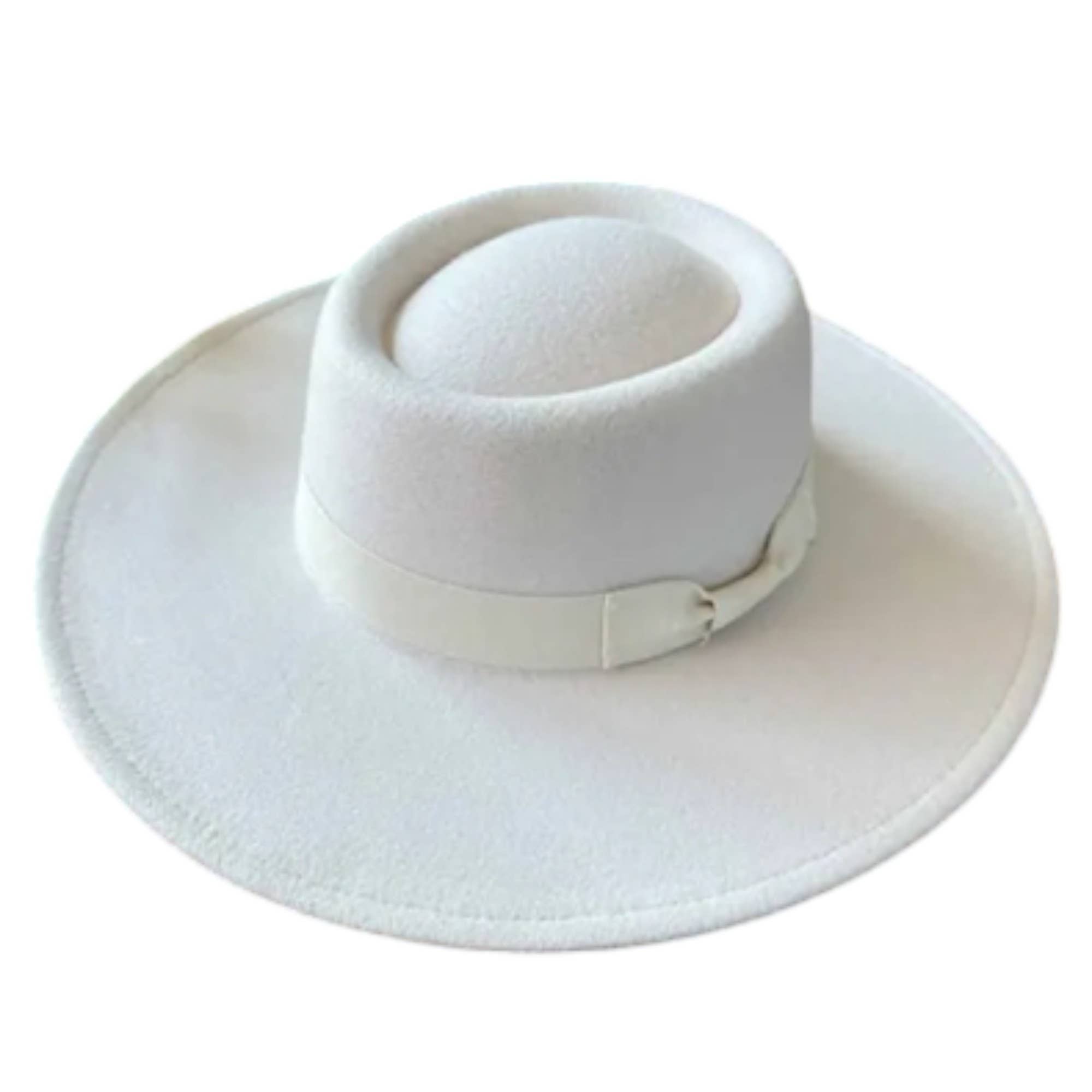 Portia Hat - Wholesale Boater Hat - Unisex -  Vegan Felt Boater Hat with Ribbon – Chic & Timeless!8