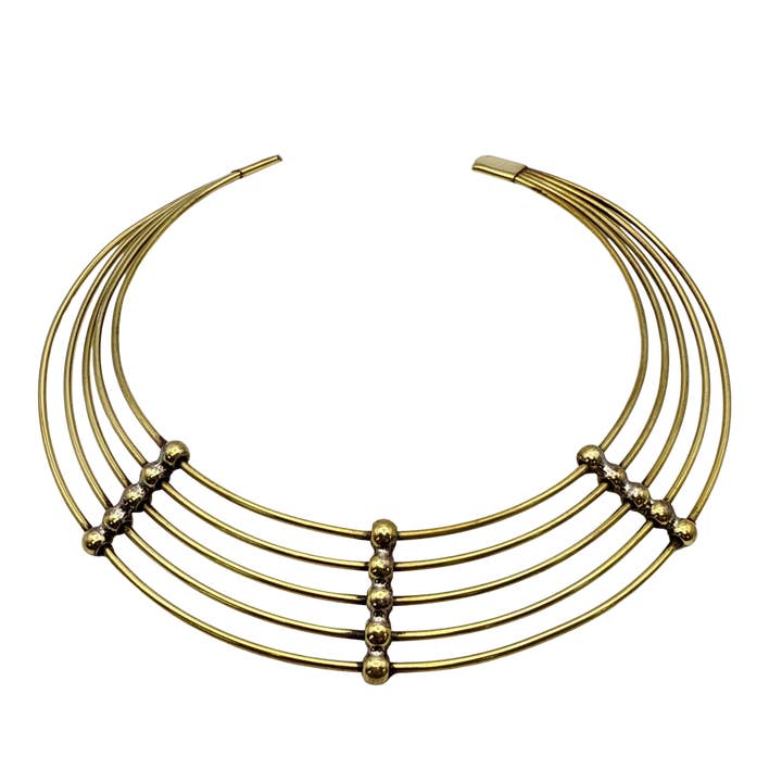 Treasure Jewelry - Wholesale Choker/Collar - Boho Brass Necklace Collar Choker Neckplate9