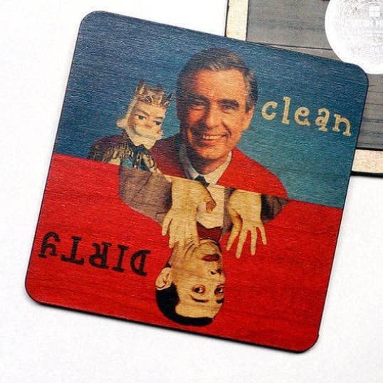 American Brand Studio - Wholesale Magnet - Mr. Rogers & Pee Wee Herman Dirty Clean Dishwasher Magnet1