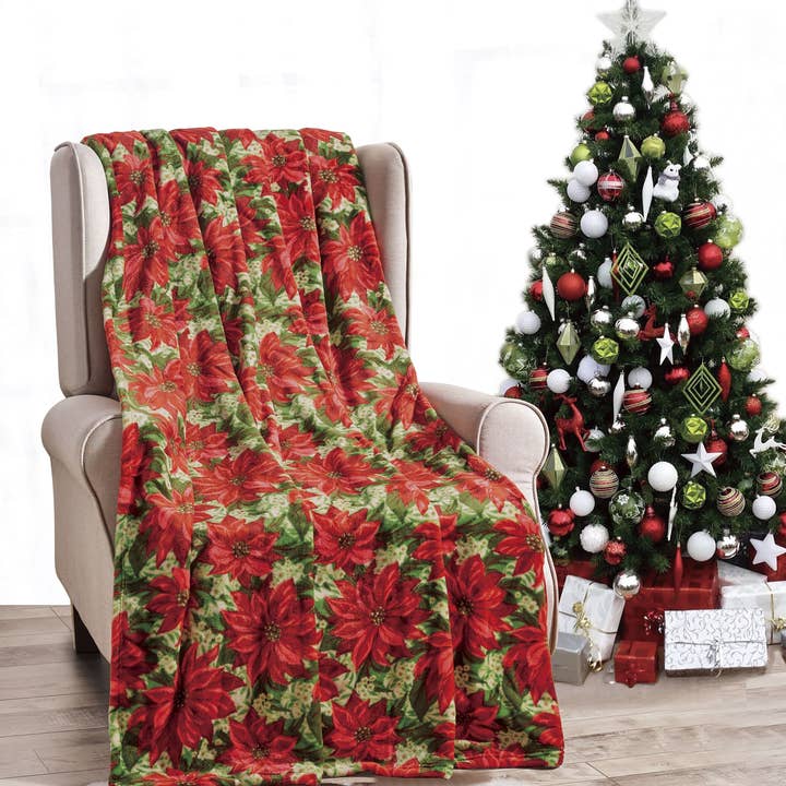 Infinite Basics - Wholesale Throw Blanket - Christmas Blanket Cozy Festive Holiday Throw Blanket 50" x 60"26
